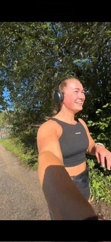 Poppy out for a run