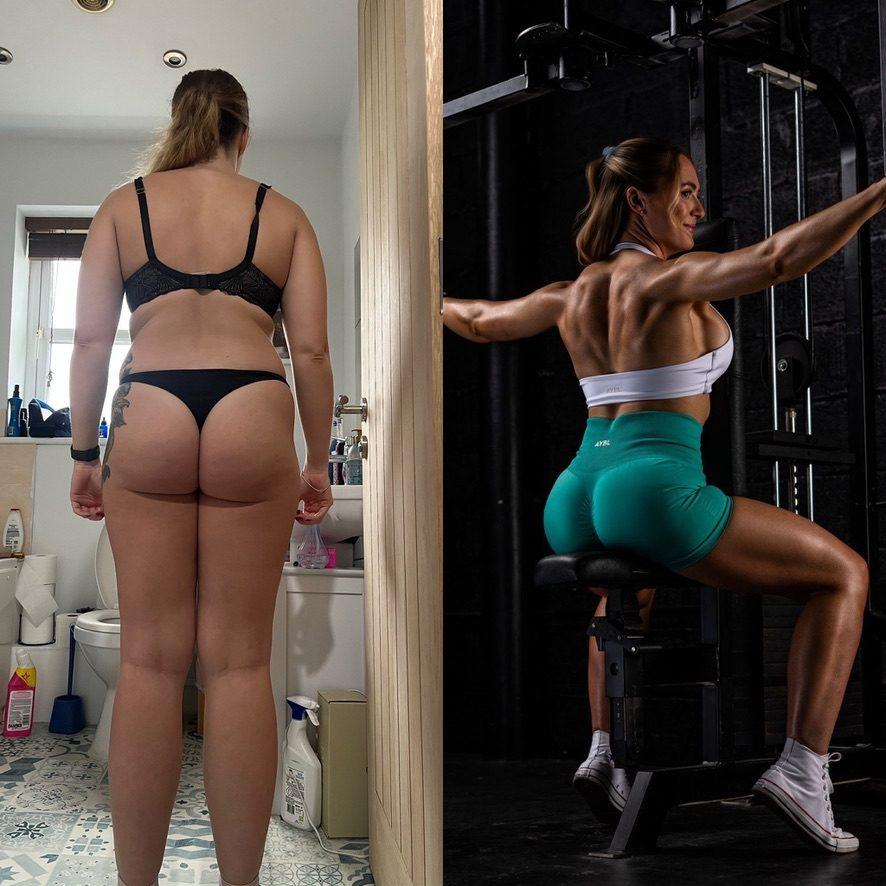Anna — before and after transformation photos, diet for photoshoot, -10kg