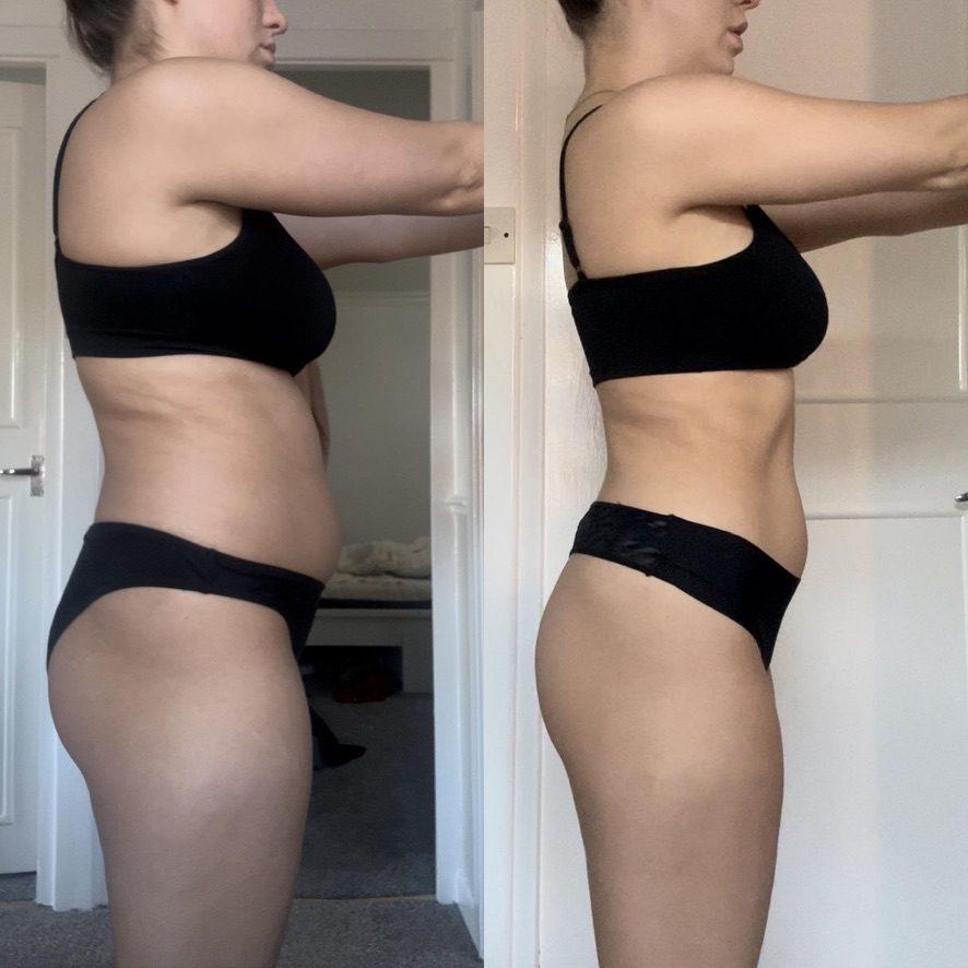 Billie, 26 — before and after transformation photos, -6kg in 8 weeks